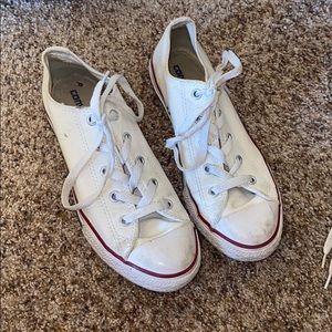 Girls size 3 white converse